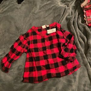 NWT Buffalo Plaid Top XS (4-5)